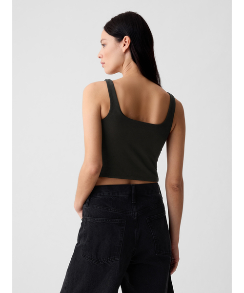 GAP(ギャップ)の「コンパクト ジャージー ブラキャミ(タンクトップ・レディース・カーキ/グレー/ブラック/ホワイト・L/XL/S/XS/M/XXS)」の6枚目の写真
