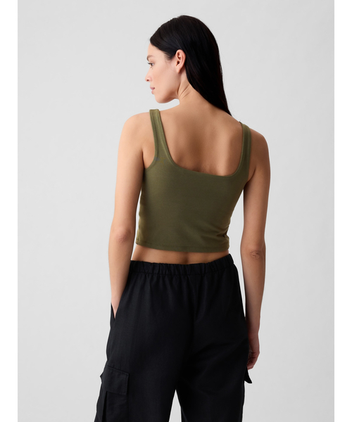 GAP(ギャップ)の「コンパクト ジャージー ブラキャミ(タンクトップ・レディース・カーキ/グレー/ブラック/ホワイト・L/XL/S/XS/M/XXS)」の7枚目の写真