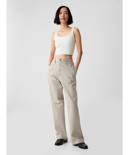 GAP(ギャップ)の「コンパクト ジャージー ブラキャミ(タンクトップ・レディース・カーキ/グレー/ブラック/ホワイト・L/XL/S/XS/M/XXS)」の9枚目の写真