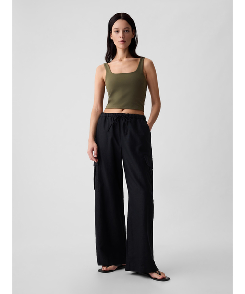 GAP(ギャップ)の「コンパクト ジャージー ブラキャミ(タンクトップ・レディース・カーキ/グレー/ブラック/ホワイト・L/XL/S/XS/M/XXS)」の10枚目の写真