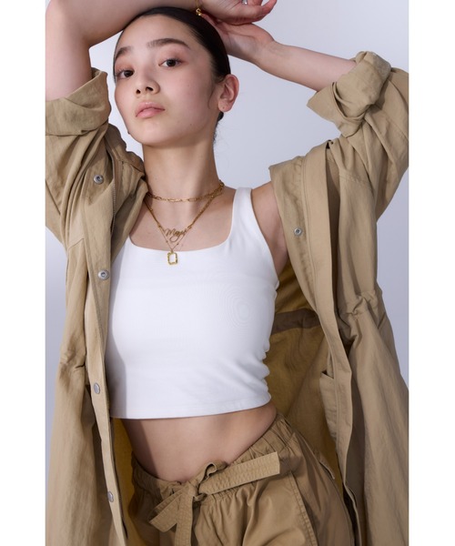 GAP レディース スクエアネック タンクトップ レオナール 日本製