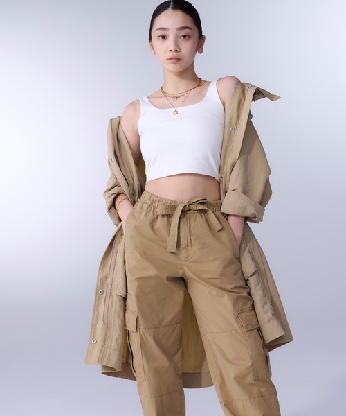 GAP(ギャップ)の「コンパクト ジャージー ブラキャミ(タンクトップ・レディース・カーキ/グレー/ブラック/ホワイト・L/XL/S/XS/M/XXS)」の17枚目の写真