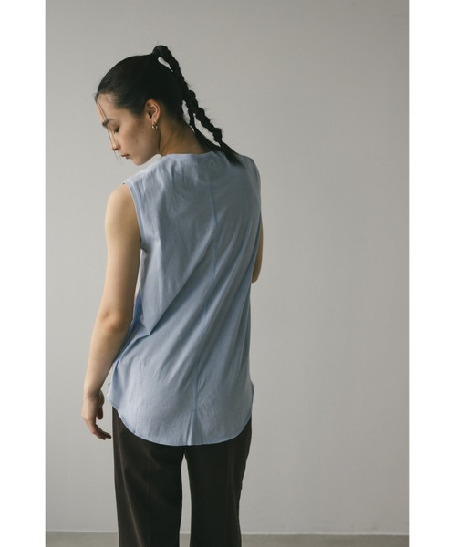 STYLEMIXER(スタイルミキサー)の「シアーバックシームタンク(タンクトップ・レディース・サックスブルー/ブラック/チャコールグレー/ホワイト・FREE)」の5枚目の写真