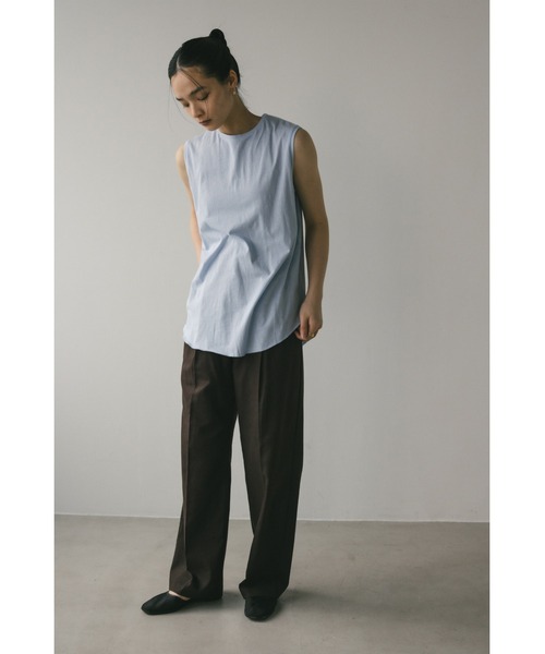 STYLEMIXER(スタイルミキサー)の「シアーバックシームタンク(タンクトップ・レディース・サックスブルー/ブラック/チャコールグレー/ホワイト・FREE)」の6枚目の写真