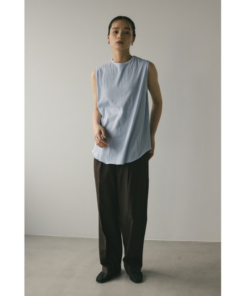 STYLEMIXER(スタイルミキサー)の「シアーバックシームタンク(タンクトップ・レディース・サックスブルー/ブラック/チャコールグレー/ホワイト・FREE)」の7枚目の写真