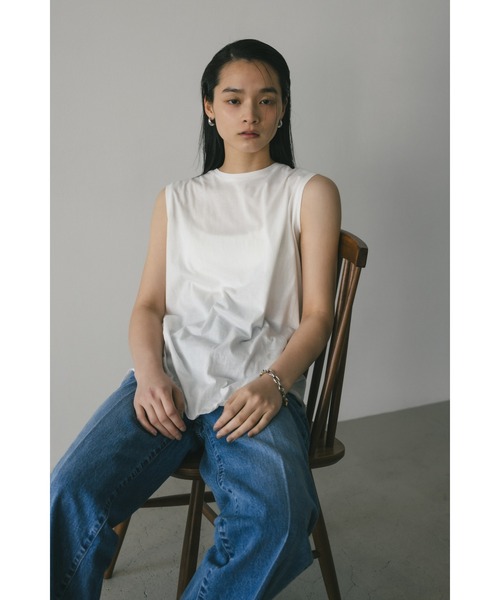 STYLEMIXER(スタイルミキサー)の「シアーバックシームタンク(タンクトップ・レディース・サックスブルー/ブラック/チャコールグレー/ホワイト・FREE)」の12枚目の写真