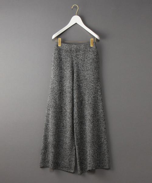 BEAUTY&YOUTH UNITED ARROWS(ビューティーアンドユースユナイテッドアローズ)の「<6(ROKU)>RIB KNIT WIDE PANTS/パンツ◆(その他パンツ・レディース・ブラック/ベージュ・38/36)」の2枚目の写真