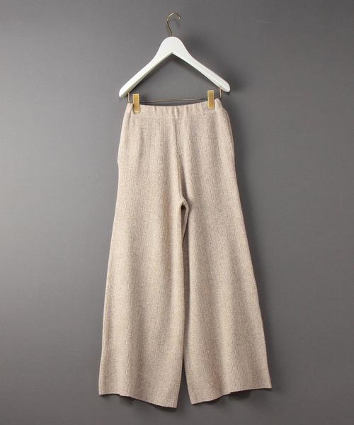 BEAUTY&YOUTH UNITED ARROWS(ビューティーアンドユースユナイテッドアローズ)の「<6(ROKU)>RIB KNIT WIDE PANTS/パンツ◆(その他パンツ・レディース・ブラック/ベージュ・38/36)」の3枚目の写真