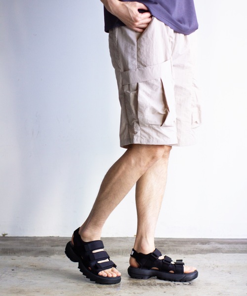 Magine（マージン）の「【SELECT】IR:ナイロンワッシャー カーゴショーツ（カーゴパンツ・メンズ・ブラック/ベージュ/カーキ・M/L/XL）」の6枚目の写真