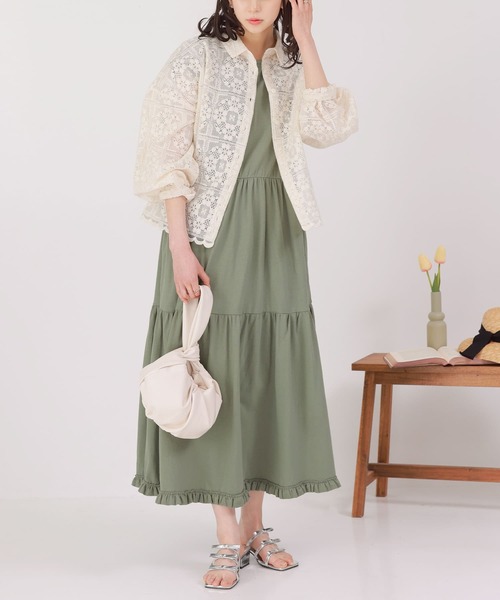 somari imagination(ソマリ イマジネーション)の「【汗じみ防止】バックデザインワンピース(ワンピース・レディース・ライトブルー/ブラック/ライトカーキ・1/2)」の17枚目の写真