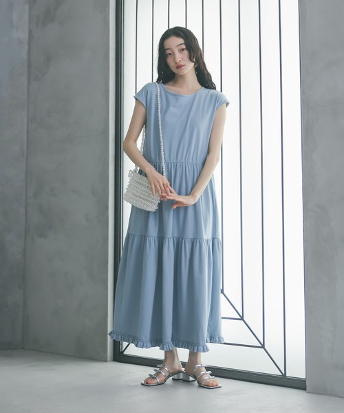somari imagination(ソマリ イマジネーション)の「【汗じみ防止】バックデザインワンピース(ワンピース・レディース・ライトブルー/ブラック/ライトカーキ・1/2)」の22枚目の写真