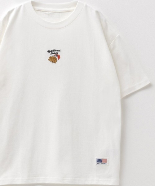 NAVY(ネイビー)の「【綿100%】NAVY USコットン 半袖Tシャツ ワンポイント刺繍Tシャツ(Tシャツ/カットソー・キッズ・ホワイト/チャコールグレー/ベージュ/ライトブルー/ピンク/モカ/ラベンダー/ミント/イエロー系その他/グレー系その他2/ベージュ系その他2/ベージュ系その他/グリーン系その他/ブルー系その他/グレー系その他/ホワイト系その他・110/120/130/140/150/160)」の3枚目の写真