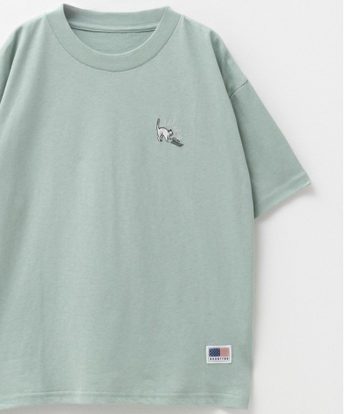 NAVY(ネイビー)の「【綿100%】NAVY USコットン 半袖Tシャツ ワンポイント刺繍Tシャツ(Tシャツ/カットソー・キッズ・ホワイト/チャコールグレー/ベージュ/ライトブルー/ピンク/モカ/ラベンダー/ミント/イエロー系その他/グレー系その他2/ベージュ系その他2/ベージュ系その他/グリーン系その他/ブルー系その他/グレー系その他/ホワイト系その他・110/120/130/140/150/160)」の11枚目の写真