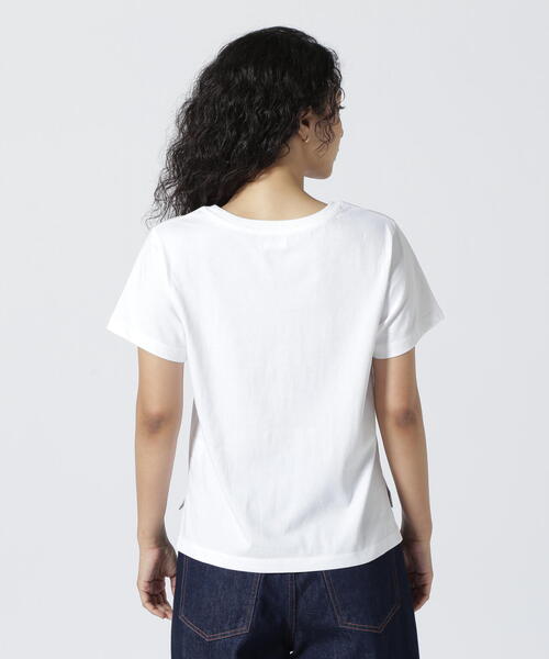 DROIT BELLO（ドロイトベロ）の「DROIT BELLO（ドロイトベロ）ハクプリントＴシャツ（Tシャツ/カットソー・レディース・ブラック/ホワイト・F）」の8枚目の写真