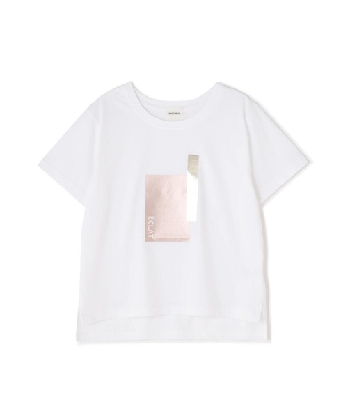 DROIT BELLO（ドロイトベロ）の「DROIT BELLO（ドロイトベロ）ハクプリントＴシャツ（Tシャツ/カットソー・レディース・ブラック/ホワイト・F）」の4枚目の写真