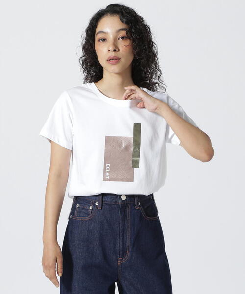 tシャツ DROIT BELLO（ドロイトベロ）ハクプリントＴシャツ レディース DROIT BELLO tシャツ BELLO（ドロイトベロ）ハクプリントT