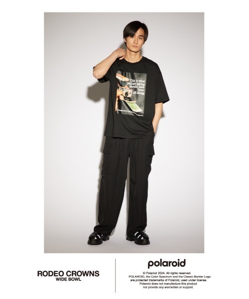 RODEO CROWNS WIDE BOWL(ロデオクラウンズワイドボウル)の「Polaroid フォトTシャツ(Tシャツ/カットソー・メンズ・ホワイト/ブラック・MEDIUM/LARGE)」の18枚目の写真