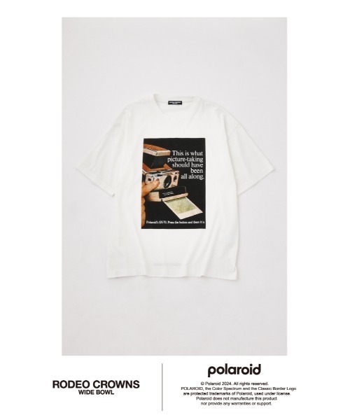 RODEO CROWNS WIDE BOWL(ロデオクラウンズワイドボウル)の「Polaroid フォトTシャツ(Tシャツ/カットソー・メンズ・ホワイト/ブラック・MEDIUM/LARGE)」の13枚目の写真