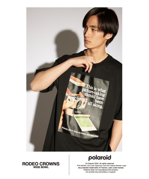 RODEO CROWNS WIDE BOWL(ロデオクラウンズワイドボウル)の「Polaroid フォトTシャツ(Tシャツ/カットソー・メンズ・ホワイト/ブラック・MEDIUM/LARGE)」の19枚目の写真