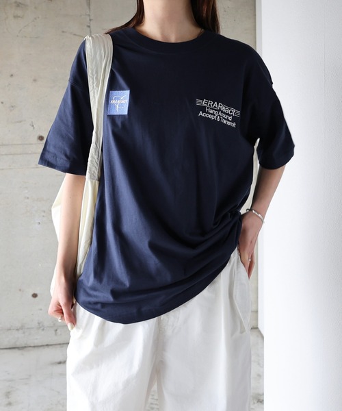 ERAReactエンブロイダリーロゴ半袖Tシャツ（Tシャツ/カットソー