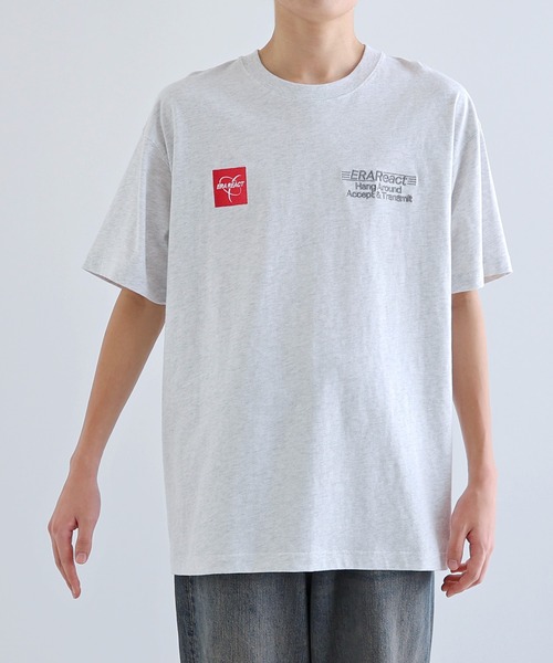 ANME(アンメ)の「ERAReactエンブロイダリーロゴ半袖Tシャツ(Tシャツ/カットソー・レディース・オートミール/ネイビー/オフホワイト/チャコールグレー・M/L/XL/XXL)」の12枚目の写真