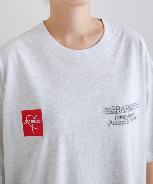 ANME(アンメ)の「ERAReactエンブロイダリーロゴ半袖Tシャツ(Tシャツ/カットソー・レディース・オートミール/ネイビー/オフホワイト/チャコールグレー・M/L/XL/XXL)」の21枚目の写真