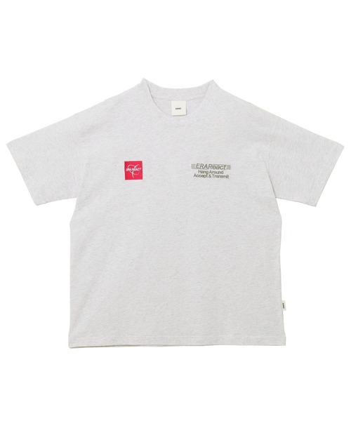 ANME(アンメ)の「ERAReactエンブロイダリーロゴ半袖Tシャツ(Tシャツ/カットソー・レディース・オートミール/ネイビー/オフホワイト/チャコールグレー・M/L/XL/XXL)」の5枚目の写真