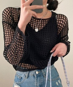 セール】Mesh Shirring Cardigan（カーディガン/ボレロ