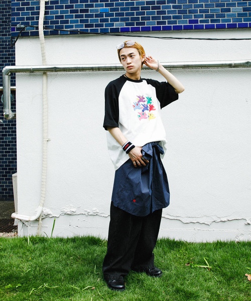 SENSE OF PLACE by URBAN RESEARCH（センスオブプレイスバイアーバンリサーチ）の「『別注』SHUHEI KOKI×SENSE OF PLACE　ラグランTシャツ（Tシャツ/カットソー・メンズ・ホワイト/ライトブルー/ブラック・MEDIUM/LARGE）」の11枚目の写真