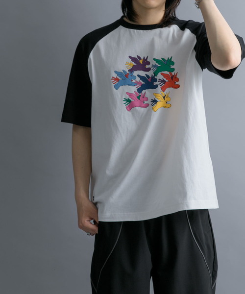 SENSE OF PLACE by URBAN RESEARCH（センスオブプレイスバイアーバンリサーチ）の「『別注』SHUHEI KOKI×SENSE OF PLACE　ラグランTシャツ（Tシャツ/カットソー・メンズ・ホワイト/ライトブルー/ブラック・MEDIUM/LARGE）」の16枚目の写真