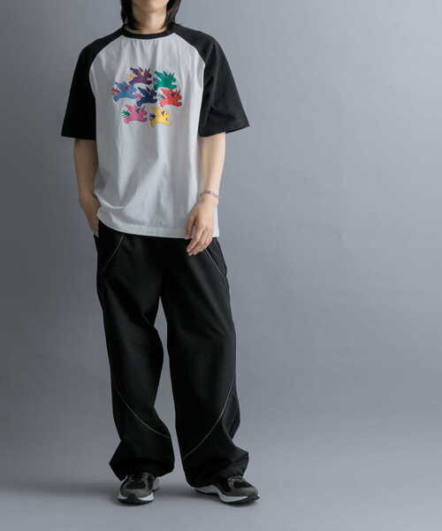 SENSE OF PLACE by URBAN RESEARCH（センスオブプレイスバイアーバンリサーチ）の「『別注』SHUHEI KOKI×SENSE OF PLACE　ラグランTシャツ（Tシャツ/カットソー・メンズ・ホワイト/ライトブルー/ブラック・MEDIUM/LARGE）」の18枚目の写真