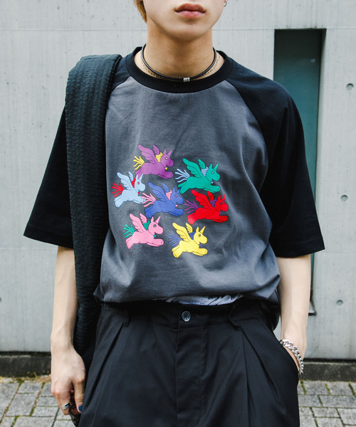 SENSE OF PLACE by URBAN RESEARCH（センスオブプレイスバイアーバンリサーチ）の「『別注』SHUHEI KOKI×SENSE OF PLACE　ラグランTシャツ（Tシャツ/カットソー・メンズ・ホワイト/ライトブルー/ブラック・MEDIUM/LARGE）」の20枚目の写真