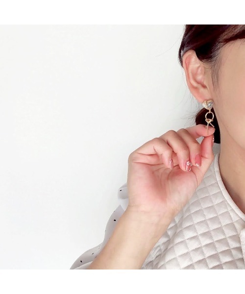 tone(トーン)の「【S.coeuf】【S.coeuf】金属アレルギー対応ピアス プチハート×結びリボン(MA)(ピアス(両耳用)・レディース・ピンク/パープル/ブルー・FREE)」の13枚目の写真