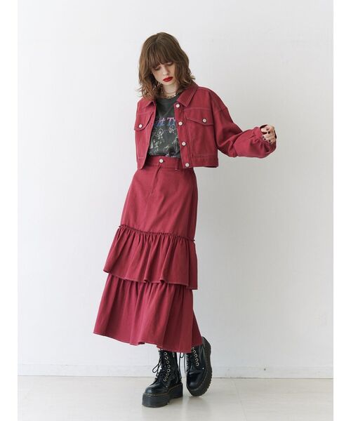 jouetie(ジュエティ)の「BIGポケットマルチWAYセットアップ(ワンピース・レディース・ブラック/ボルドー/パープル・MEDIUM)」の15枚目の写真