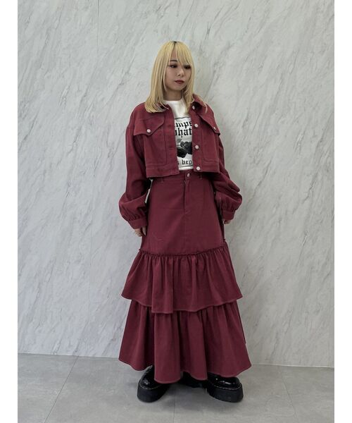 jouetie(ジュエティ)の「BIGポケットマルチWAYセットアップ(ワンピース・レディース・ブラック/ボルドー/パープル・MEDIUM)」の4枚目の写真