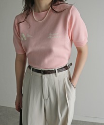 COURO | プリントクロップドニットTシャツ(ニット/セーター)