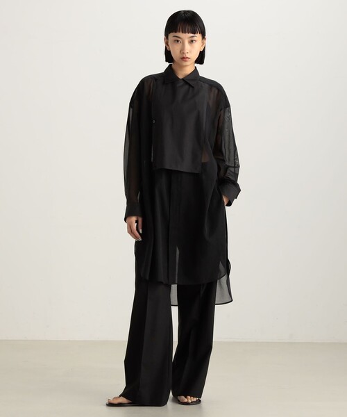 【セール】コットンボイルシアー ビブフロントシャツ（シャツ/ブラウス）｜EDITION（エディション）