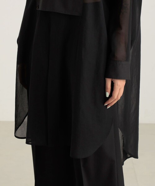 【セール】コットンボイルシアー ビブフロントシャツ（シャツ/ブラウス）｜EDITION（エディション）