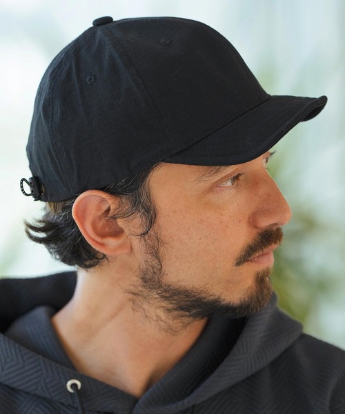 CAMBIO（カンビオ）の「mko12130-Cordura Cotton Nylon Short Cap ショートキャップ（キャップ・メンズ・ブラック/グレイッシュベージュ/チャコール/グリーン・FREE）」の2枚目の写真