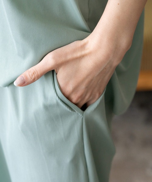 VitaFelice（ヴィータフェリーチェ）の「スムースタッチルームウェア 上下セット（ルームウェア/パジャマ・レディース・チャコール/ミント/ブラック/ピンク・FREE）」の20枚目の写真