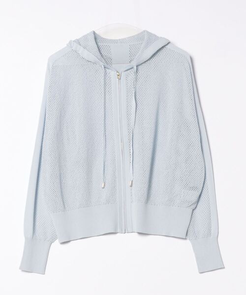 TITE IN THE STORE（ティテ　インザ　ストア）の「メッシュ編みフーディニットパーカー（パーカー・レディース・ブラック/ブルー/オフホワイト・38）」の17枚目の写真