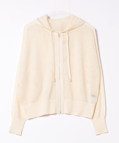 TITE IN THE STORE（ティテ　インザ　ストア）の「メッシュ編みフーディニットパーカー（パーカー・レディース・ブラック/ブルー/オフホワイト・38）」の19枚目の写真
