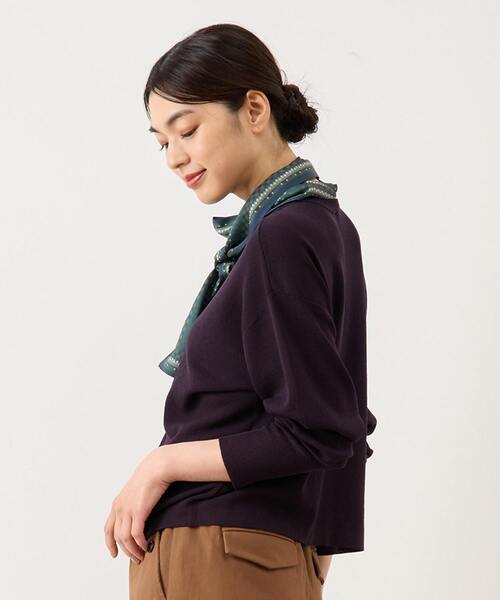 LOGEMENT DE CLAIRE(ロジュモンドクレール)の「スカーフ付きカーデ(カーディガン/ボレロ・レディース・ブラウン系その他/チャコールグレー/ネイビー・FREE)」の22枚目の写真