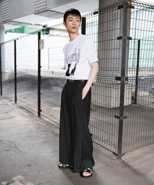 3.3 Field Trip (3.3フィールドトリップ)の「3.3 Field Trip/ルーズワイドスラックス(スラックス・メンズ・ブラック/グレー・LARGE/MEDIUM)」の7枚目の写真