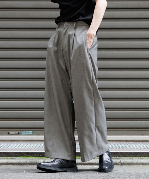 3.3 Field Trip (3.3フィールドトリップ)の「3.3 Field Trip/ルーズワイドスラックス(スラックス・メンズ・ブラック/グレー・LARGE/MEDIUM)」の22枚目の写真