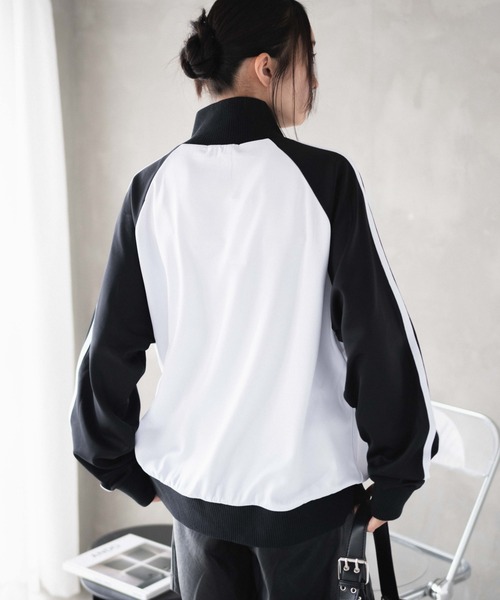 WEGO(ウィゴー)の「WEGO/ゲームグラフィックビッグトラックジャケット(ブルゾン・レディース・ブラック/ダークグリーン・FREE)」の14枚目の写真