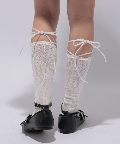 HARE(ハレ)の「リボンツキレースソックス(HARE)(ソックス/靴下・レディース・ホワイト/ブラック・FREE)」の22枚目の写真