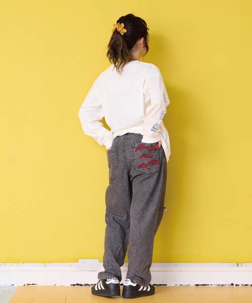 CALMIA（カルミア）の「リボンいっぱいデニムパンツ/おとな（デニムパンツ・レディース・ライトブルー/ブラック・160cm）」の11枚目の写真