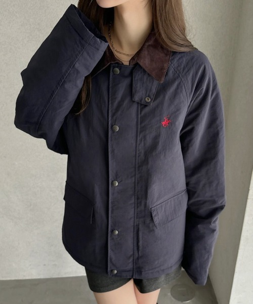 BEVERLY HILLS POLO CLUB(ビバリーヒルズポロクラブ)の「【BEVERLY HILLS POLO CLUB】ナイロン コットン ハンティングジャケット(ダウンジャケット/コート・メンズ・ネイビー/カーキ・L/M)」の4枚目の写真