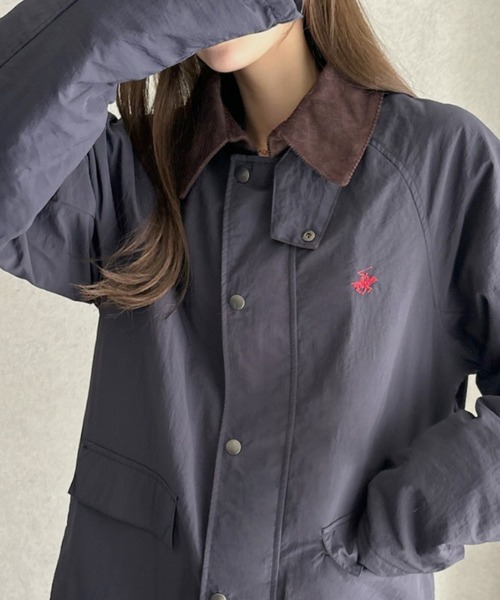 BEVERLY HILLS POLO CLUB(ビバリーヒルズポロクラブ)の「【BEVERLY HILLS POLO CLUB】ナイロン コットン ハンティングジャケット(ダウンジャケット/コート・メンズ・ネイビー/カーキ・L/M)」の7枚目の写真